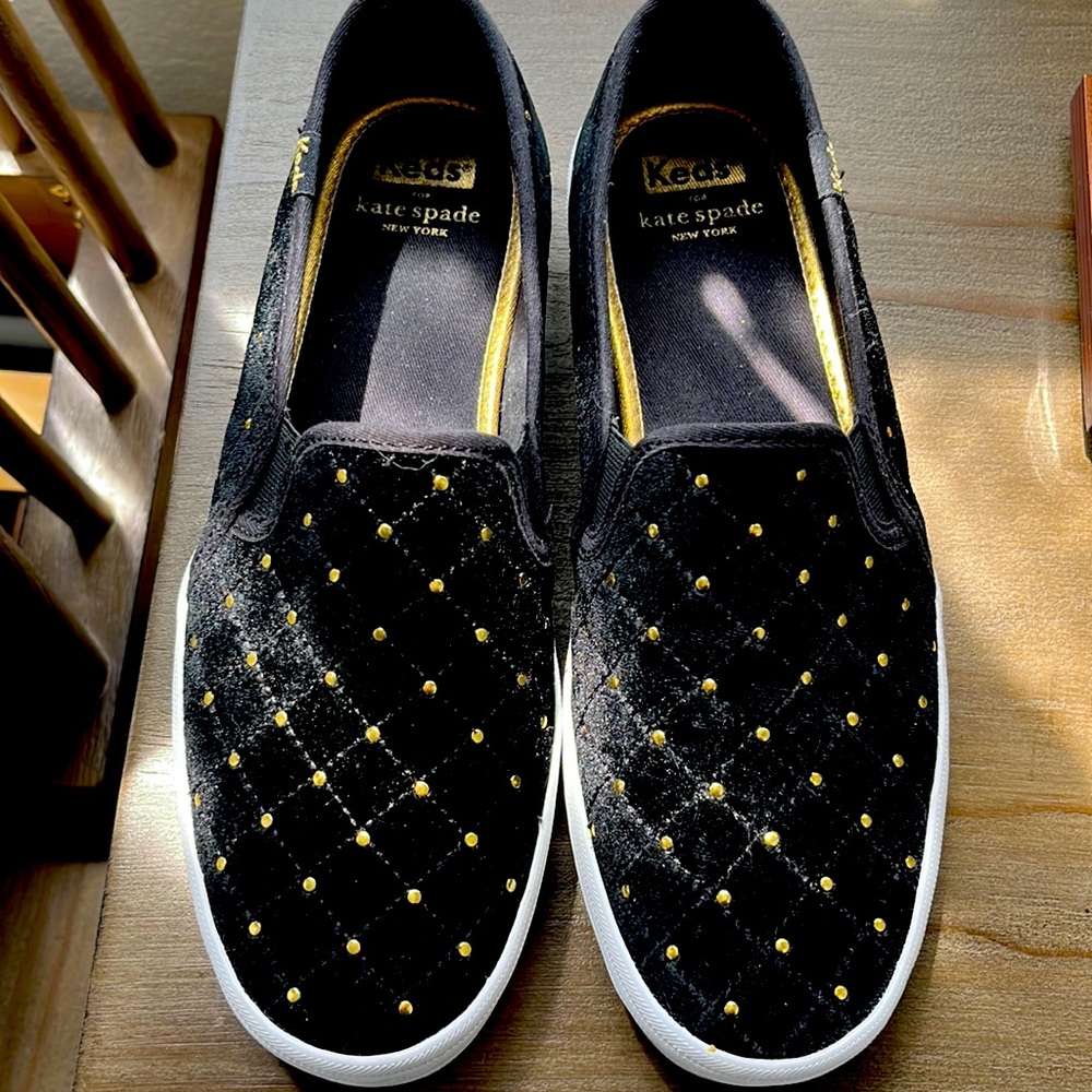 KEDS® X KATE SPADE NEW YORK, Quilted Velvet Slip-On Sneaker